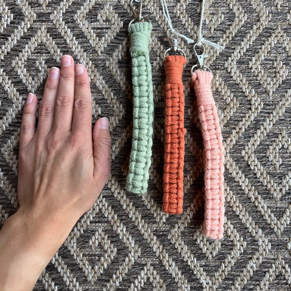 Macrame Wristlet Keychain